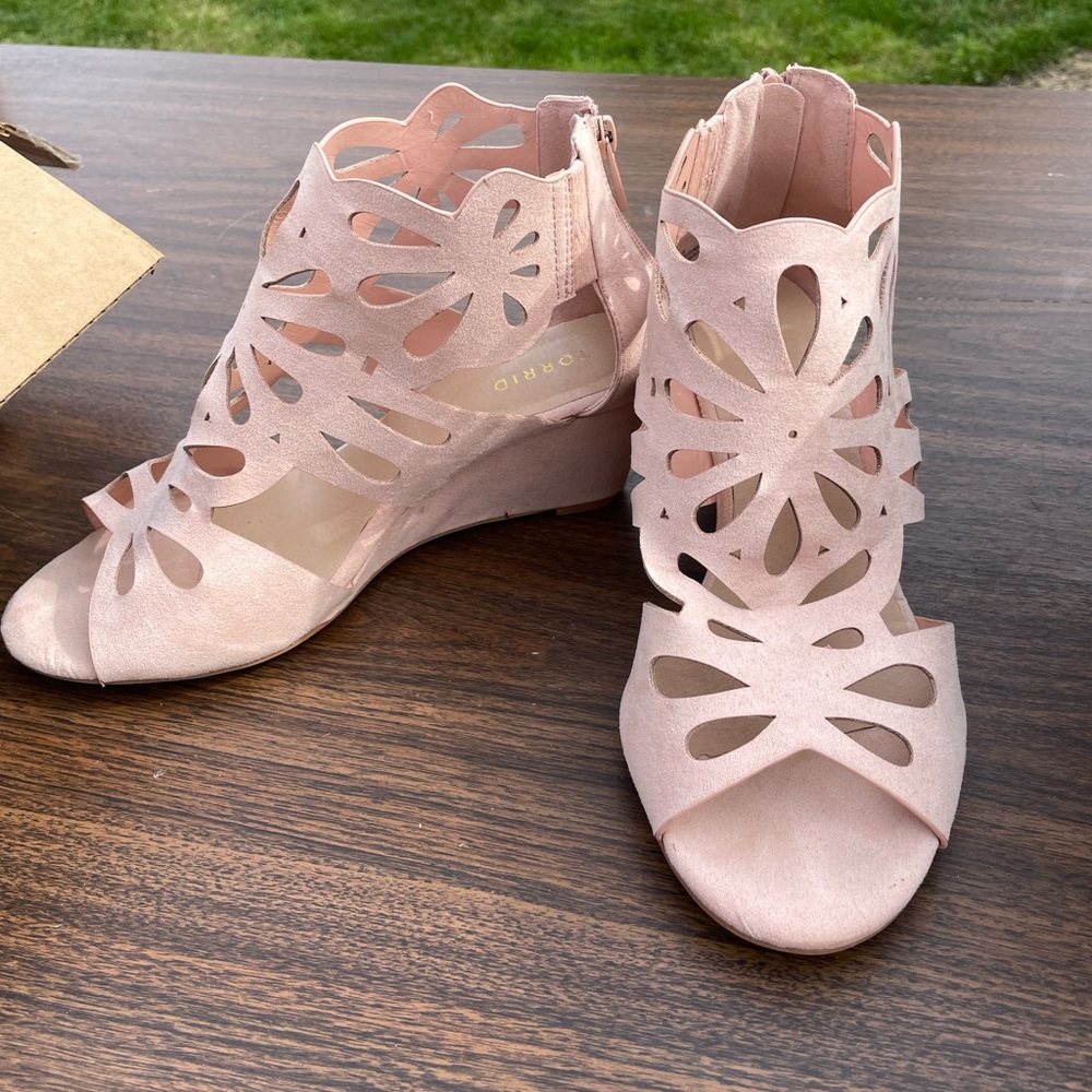 Torrid Floral Cutout Wedges